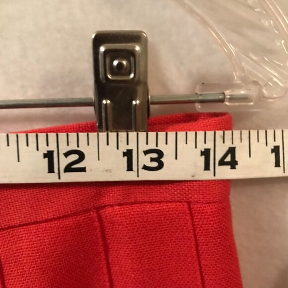 Vintage Pleated Midi Skirt Peach Linen Blend Size 12 Made In USA - Picture 5 of 7